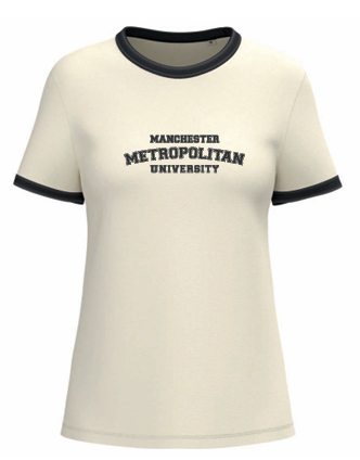 Manchester Met Ringer Female Tshirt