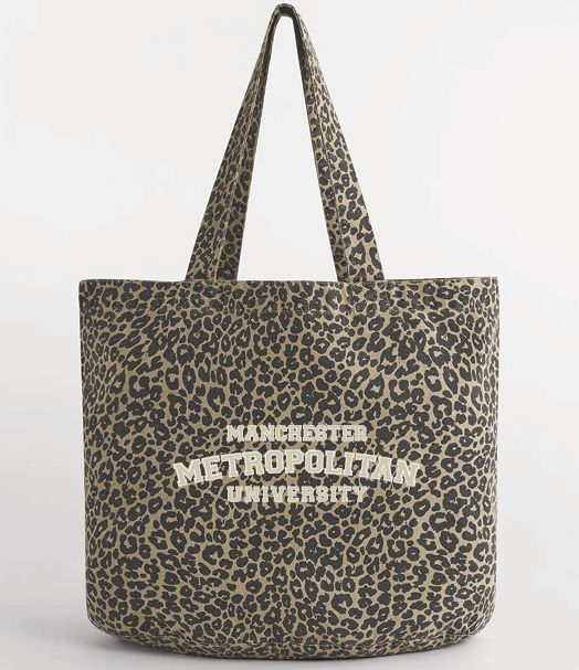 Manchester Met Leopard Print Shopper
